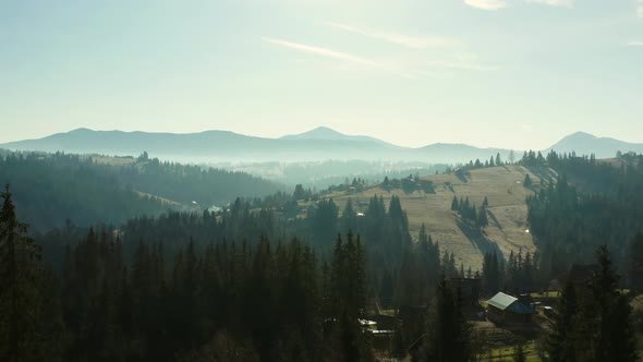 Aerial Dron Shot of Mountains