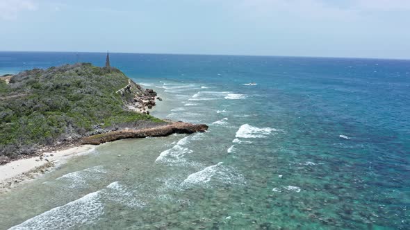 Small deserted islet in Caribbean, Isla Cabra (Goat Island), Montecristi