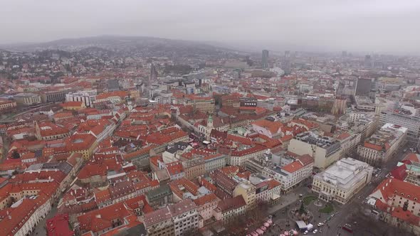 Bratislava city aerial view