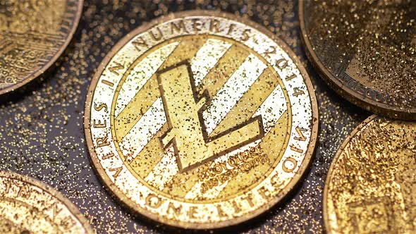 Macro Magnificent Litecoin Real Model Sparks at Light Ray