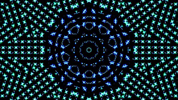 abstract light governing full color, kaleidoscope, black background