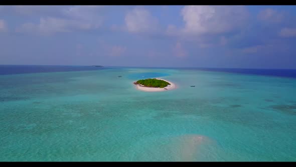 Aerial landscape of tropical sea view beach lifestyle by transparent sea and white sandy background 