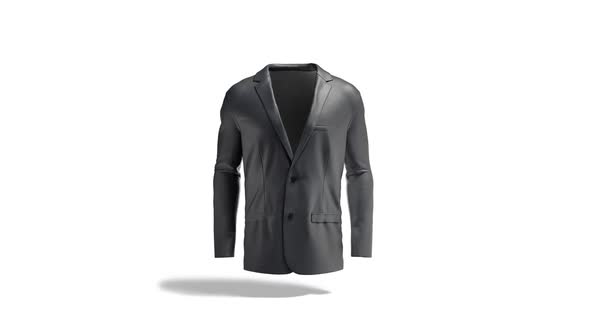 Blank black men blazer , looped rotation