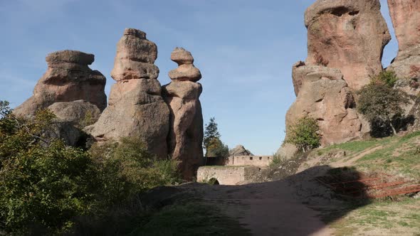 Group of strange  formations in Western Bulgaria 4K 2160p 30fps UltraHD tilting footage - Slow tilt 