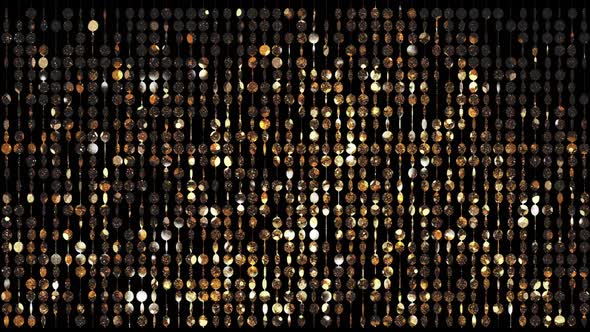 Rich Glamour Golden Sequins Background