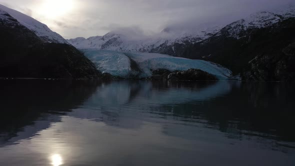 Portage Glacier Portage Lake and Mountains