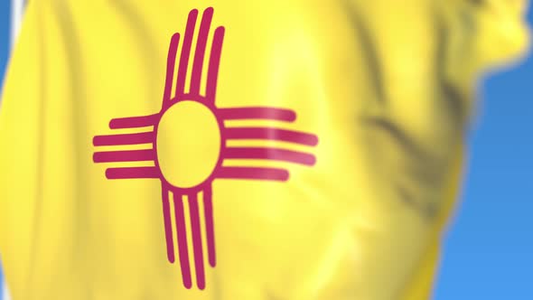 Waving Flag of New Mexico