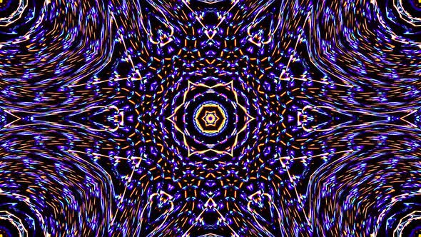 Bright abstract light governing blue color, kaleidoscope