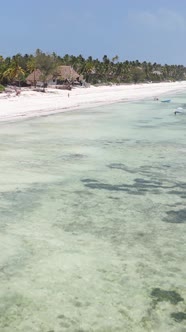 Beach on the Coast of Zanzibar Island Tanzania