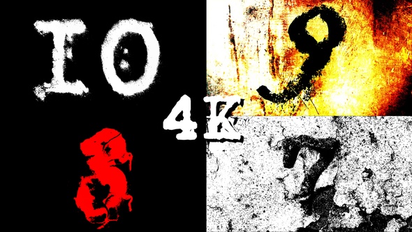 4k Grunge Countdown Pack