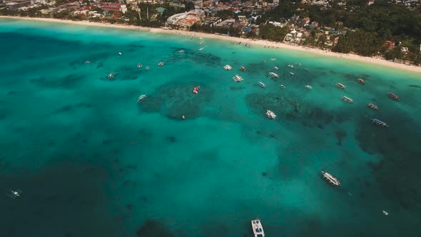 Tropical Beach with and Turquoise Sea