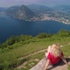 Woman in Lugano Monte Bre Mount - VideoHive Item for Sale