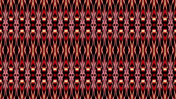 lines in a multicolor texture. Fluid with red reflection