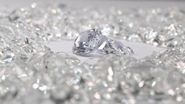 White Diamond Cluster Surrounded By White Diamonds.