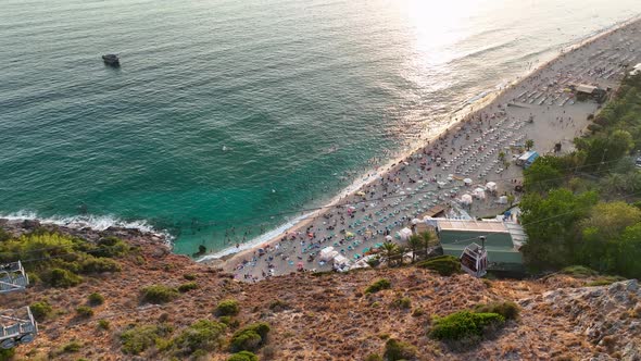 Funicular arial view 4 K Turkey Alanya