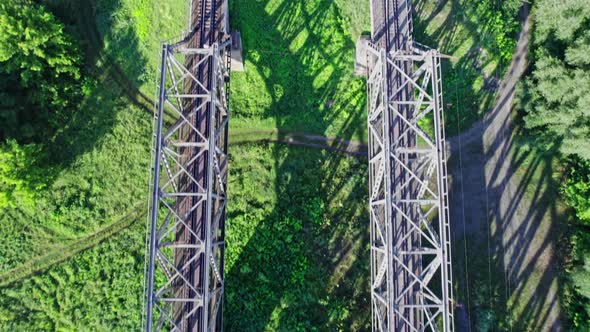 Industrial Landscape with Bridge Blue Water