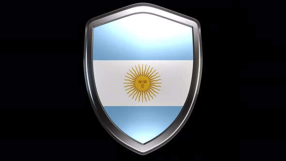 Argentina Emblem Transition with Alpha Channel - 4K Resolution