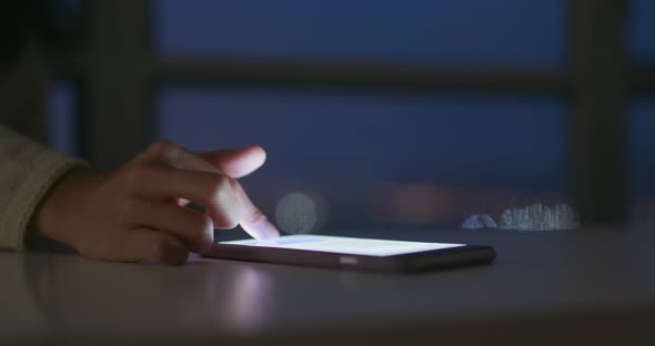 Use of mobile phone at night