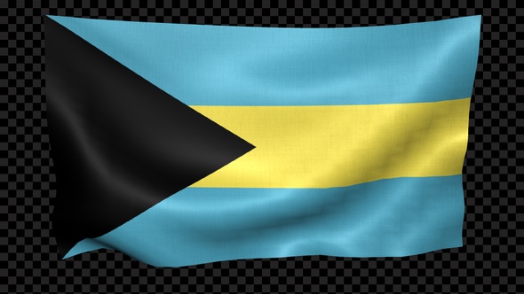 Bahamas Flag Waving Looped