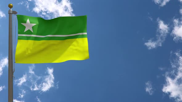 Boa Vista City Flag (Brazil) On Flagpole