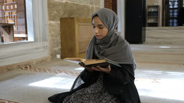 Muslim Believer Reading Holly Quran