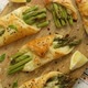Baked Green Asparagus in Puff Pastry Sprinkled with Sesame Seeds - VideoHive Item for Sale