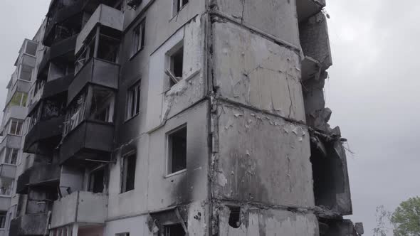 War in Ukraine  Destroyed Building in Borodyanka Bucha District