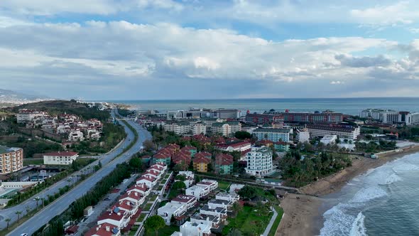 Panorama Hotels aerial view 4 K Alanya Turkey