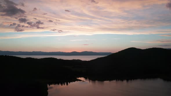 Mesmerizing Sunset Over The Lake