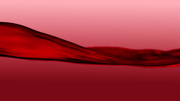 Beautiful Water Surface. Light Red Color. Abstract Background with Animation Waving of Waterline