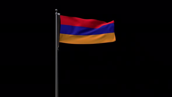 Armenia Flag With Alpha 4K