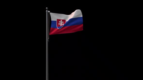 Slovakia Flag With Alpha 2K