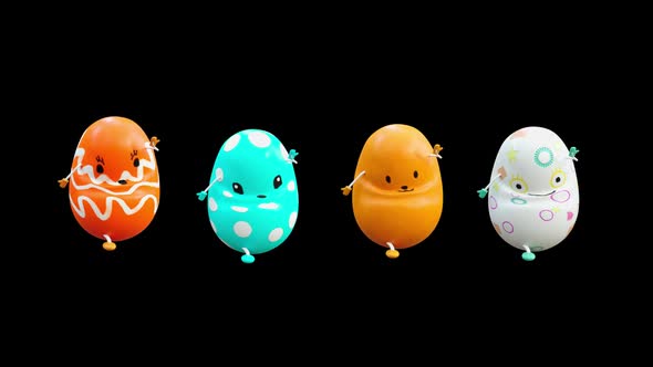 17 Easter Day Eggs Dancing HD