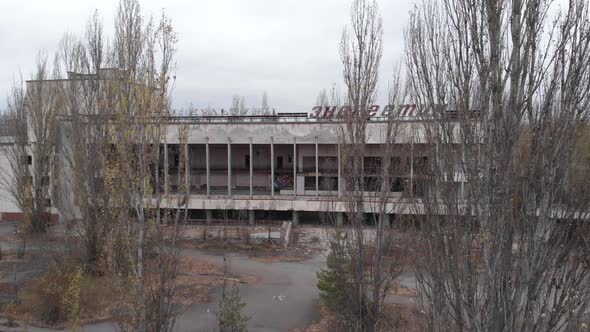 Chernobyl Exclusion Zone. Pripyat. Aerial.