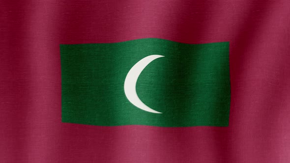 The National Flag of Maldives alt