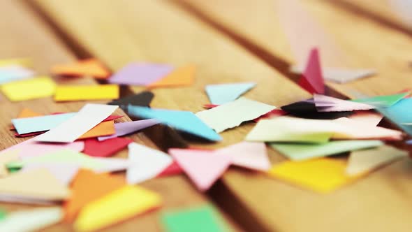 Multi-colored Confetti from Paper.