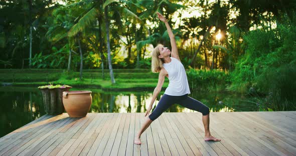 Woman Practicing Yoga