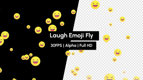 Happy Laugh Smile React Emoji Fly with Alpha