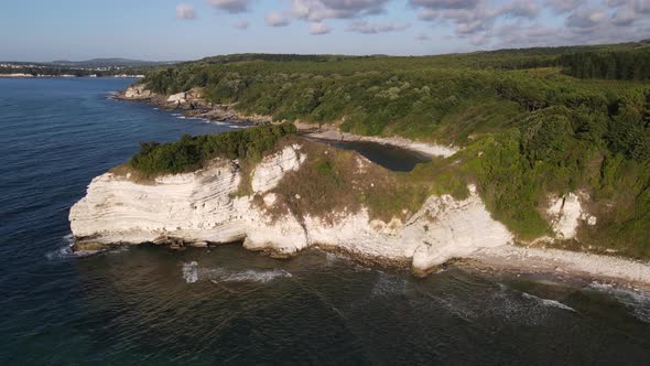 Drone View Seaside Cliffs