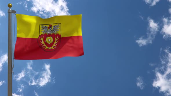 Hildesheim City Flag (Germany) On Flagpole