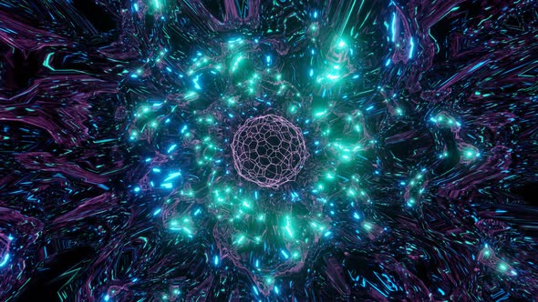 Stylish Abstract Animation. Insane Trippy Psychedelic VJ Loop