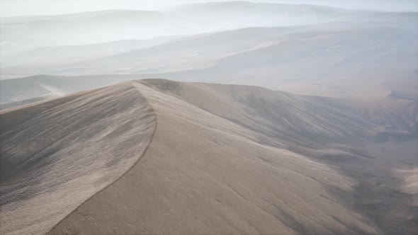 Red Sand Desert Dunes in Fog