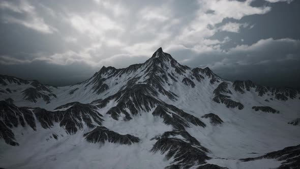 High Altitude Peaks and Clouds