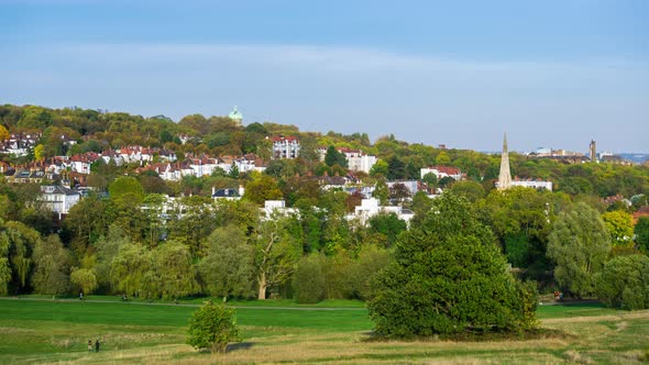 Highgate viewed from Parliament Hill on Hampstead Heath, London, UK