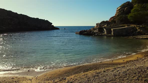 Cala Carbo beach in Ibiza, Spain