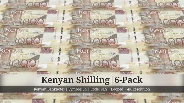 Kenyan Shilling | Kenya Currency - 6 Pack | 4K Resolution | Looped