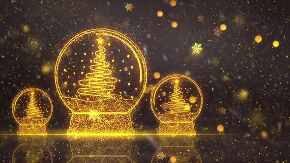 Christmas Snow Globe Background 5