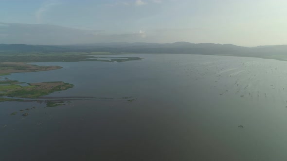 Landscape Lake Farm Lands Mountains