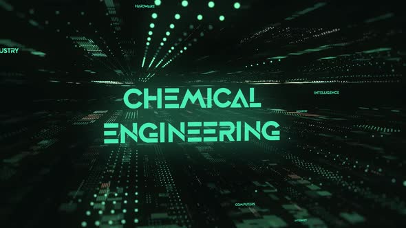 Sci Fi Digital Data Word Chemical Engineering
