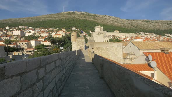 Pathway on the City Walls in Dubrovnik